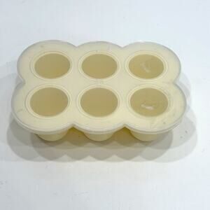 Magic Bullet Baby Bullet Food Freezer Tray w/ Lid yellow Silicone Flaws